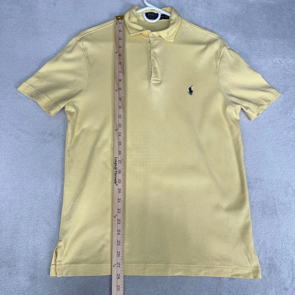 Polo Ralph Lauren Polo Shirt Mens XL Yellow Classic Pony Custom Fit